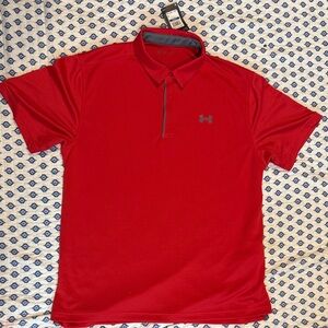 NWT Under Armour Men's Polo Shirt in Bold Red XL